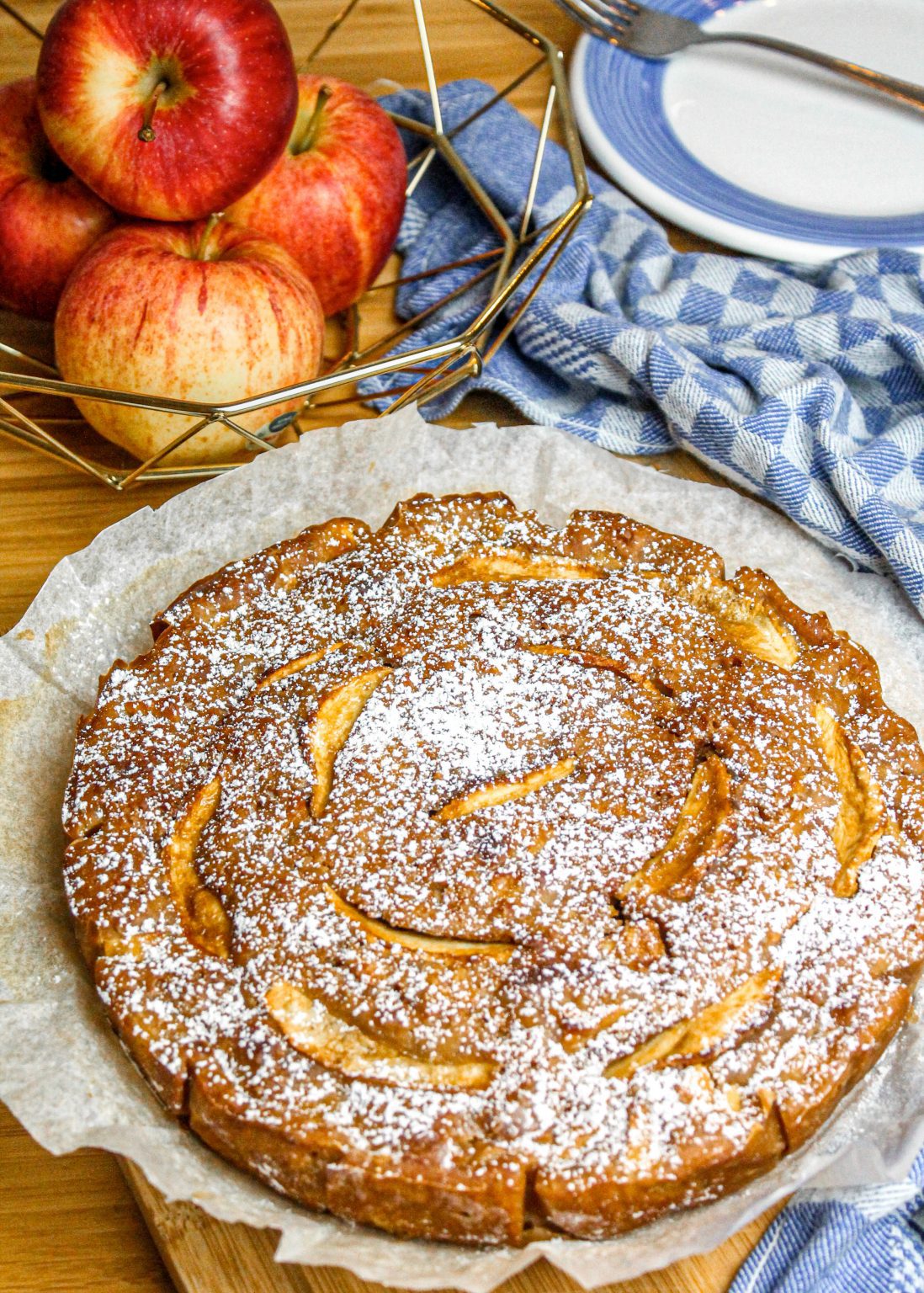 Torta di mele senza uova, olio o burro