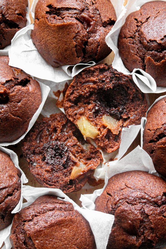 Muffin pere e cioccolato