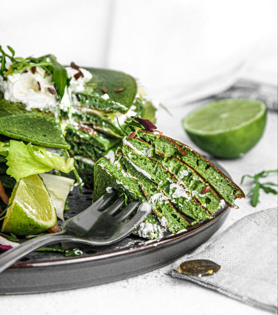 pancakes agli spinaci - salato