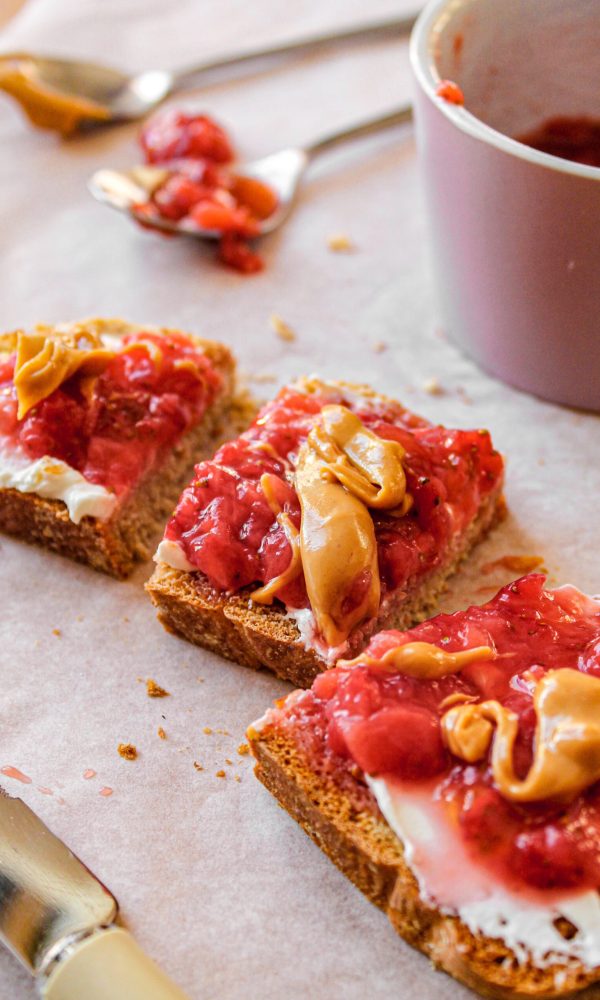 Cream Cheese, Jam and Peanut Butter Toast_Cutted - ©bowl of world